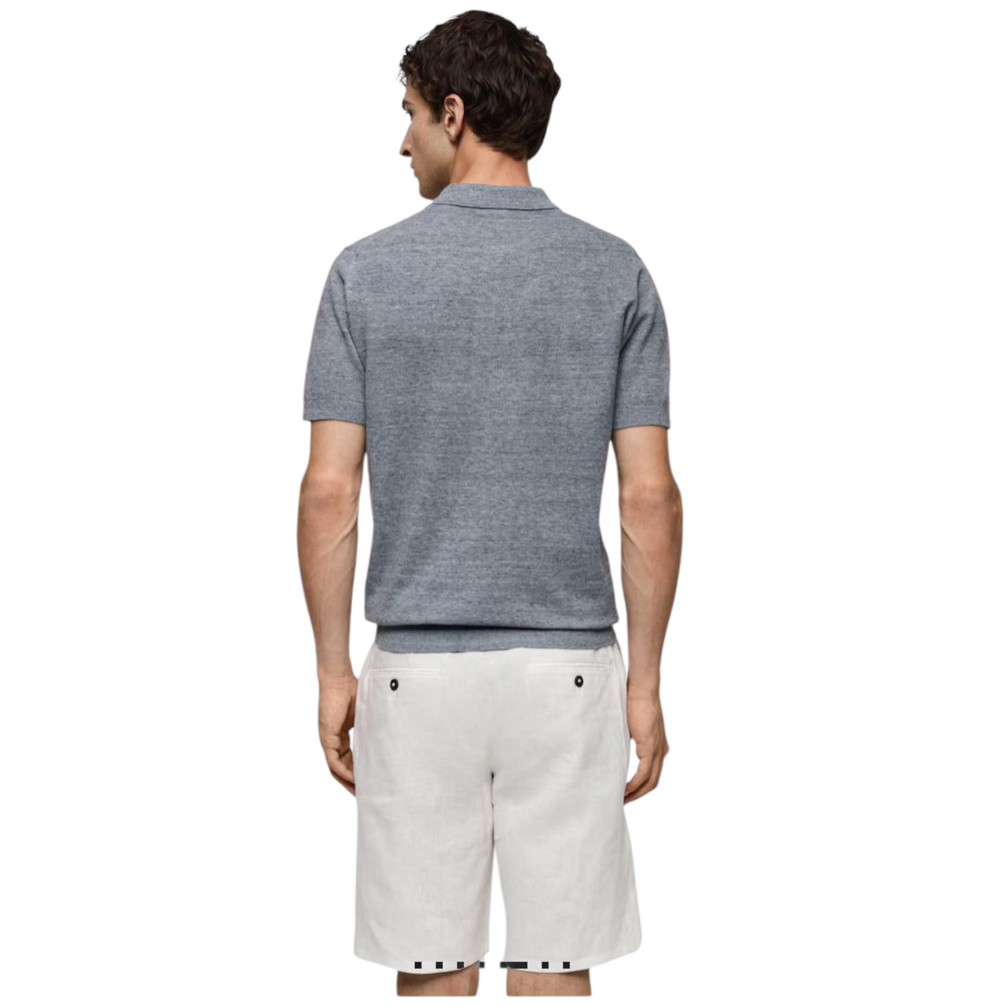 MANGO Structured fine-knit polo shirt