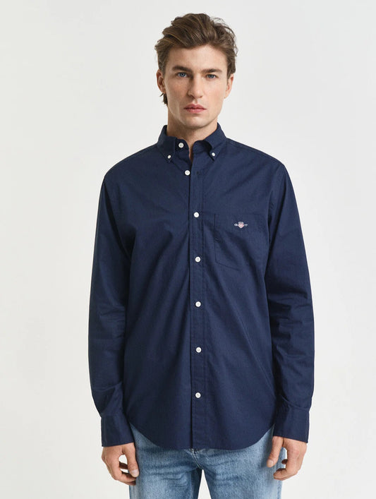 GANT MAN NAVY BLUE REGULAR FIT OXFORD SHIRT