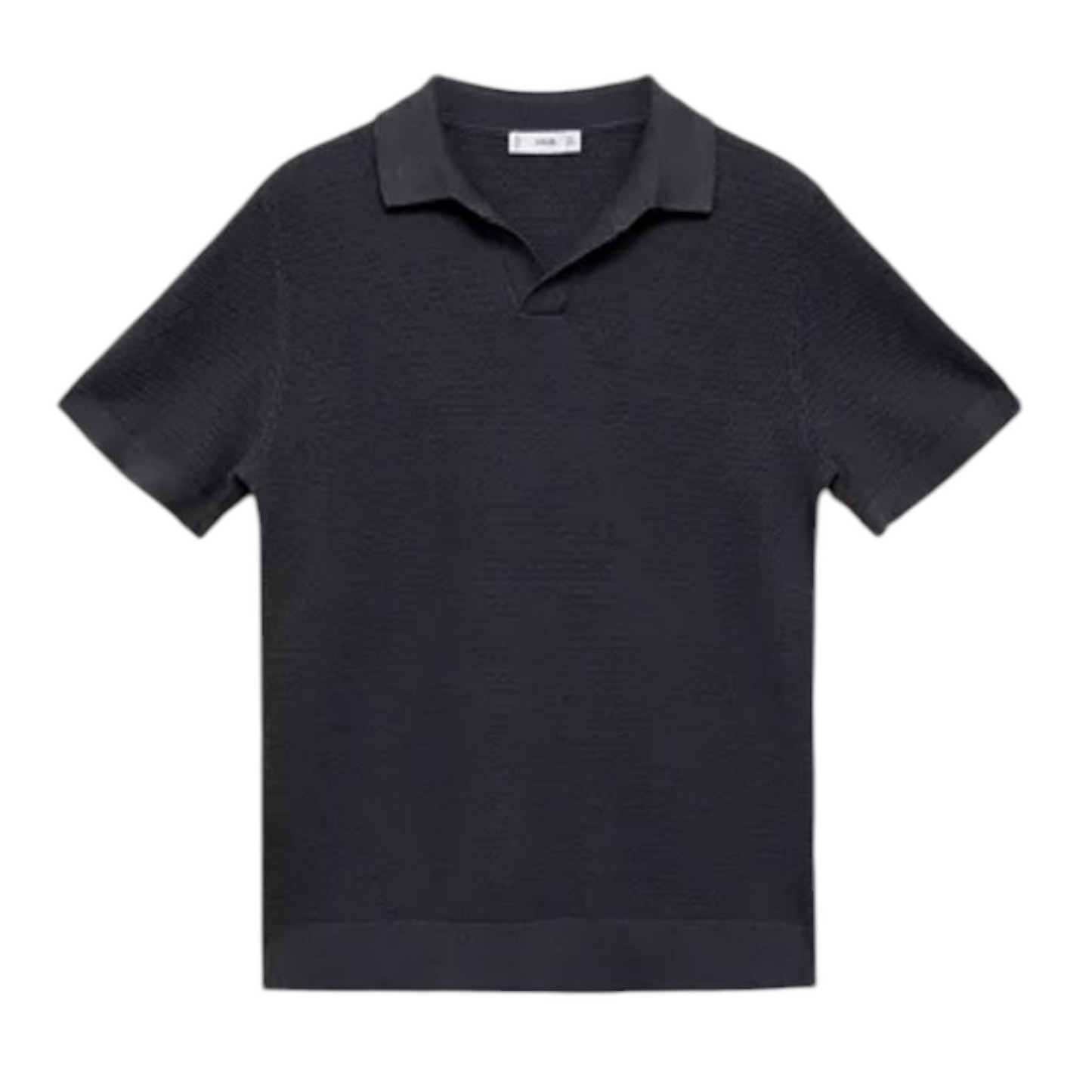 MANGO Structured fine-knit polo shirt
