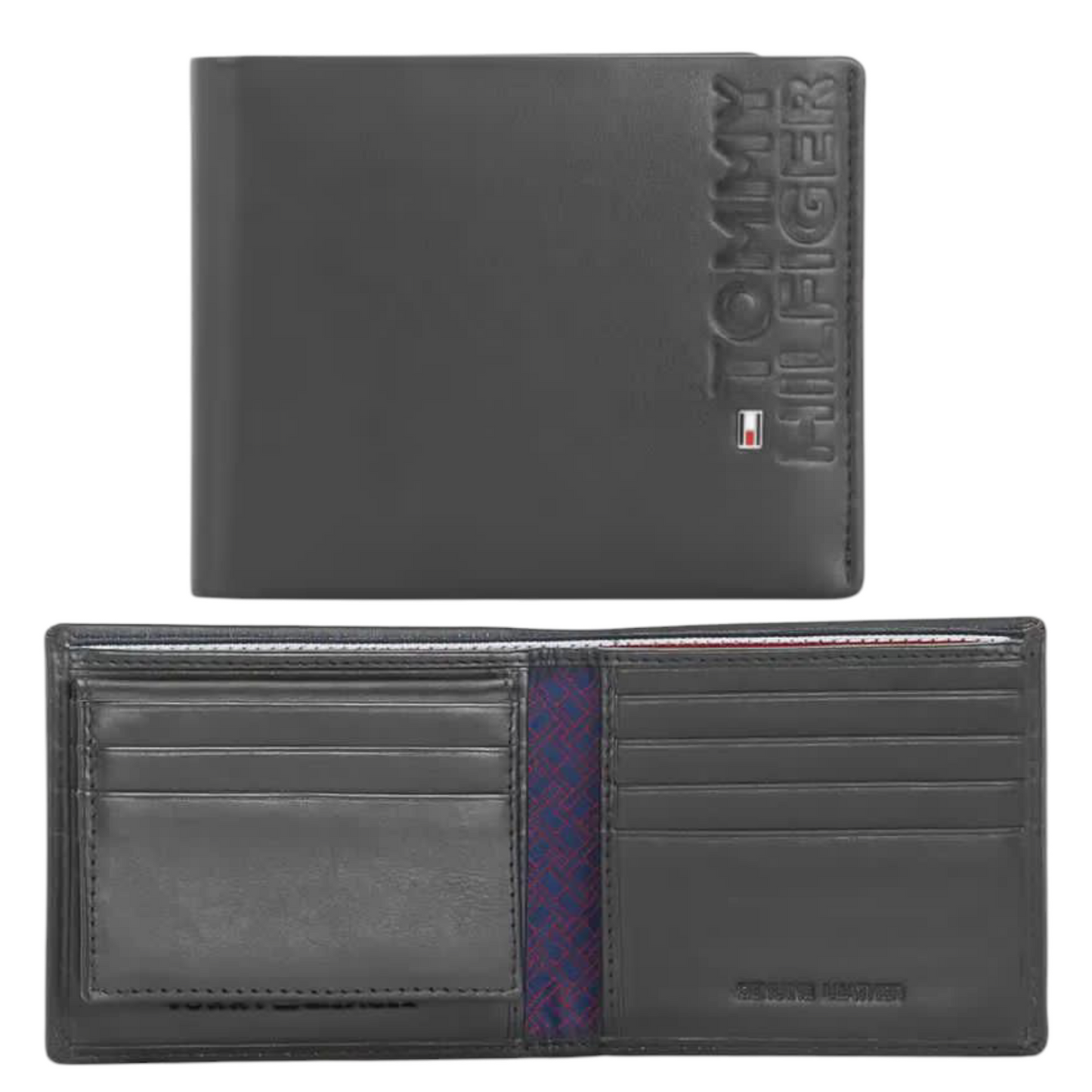 Tommy Hilfiger Calumet Men Leather Passcase Wallet - Black, No. of Card Slot - 12
