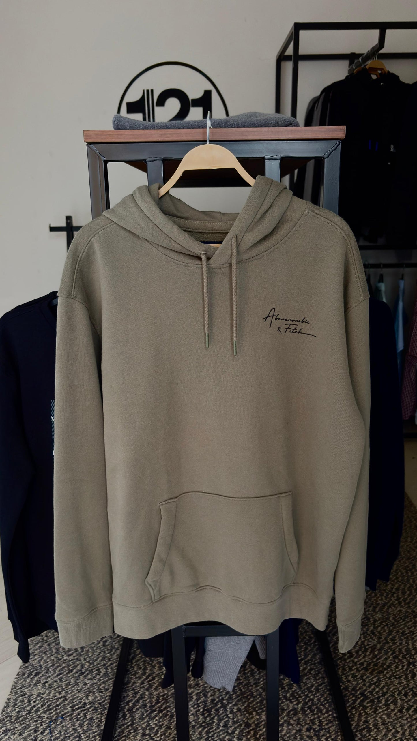 Abercrombie & Fitch script logo hoodie