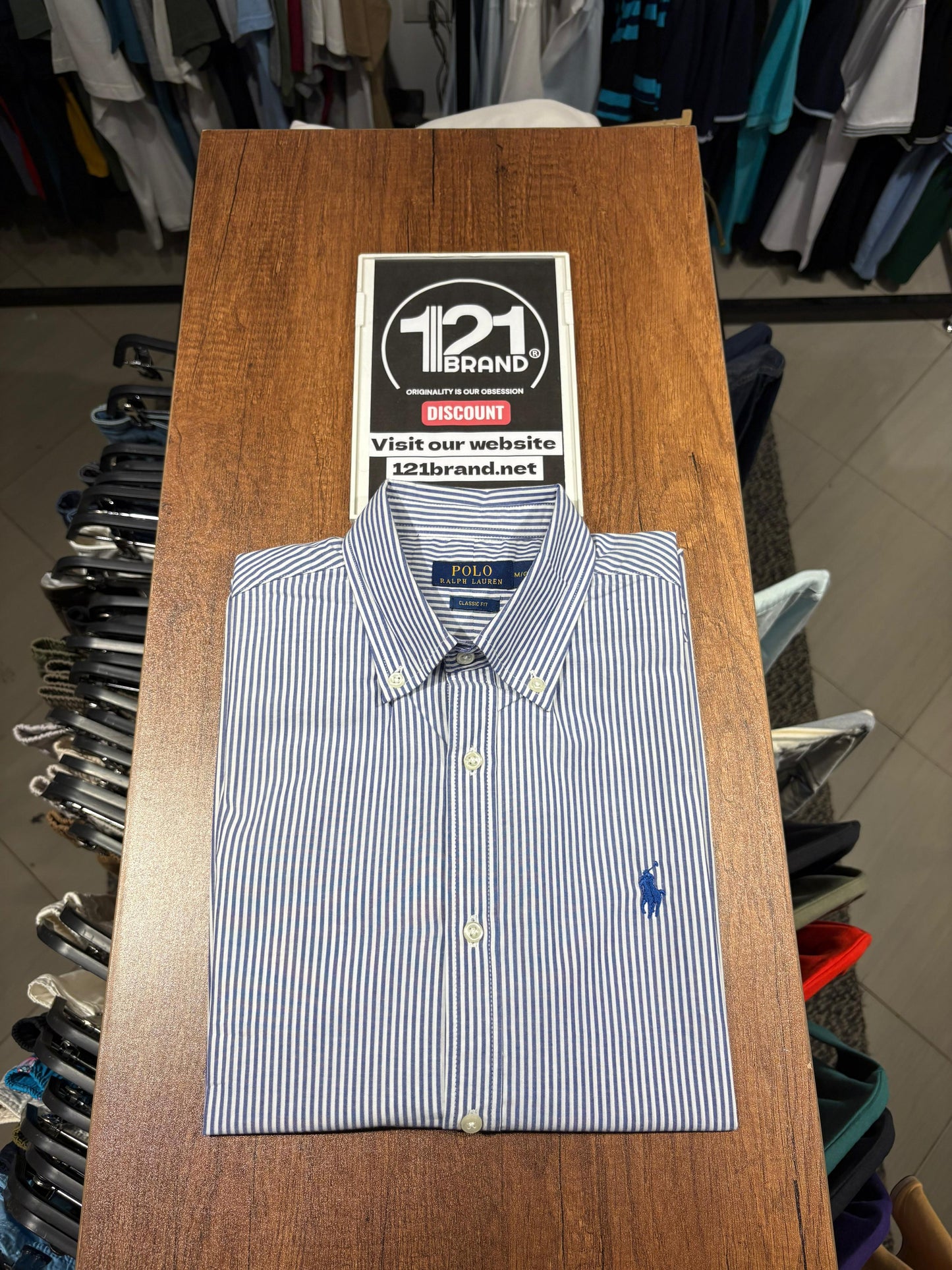 Polo Ralph Lauren
Custom Fit Stretch Poplin Shirt Bengal Stripe