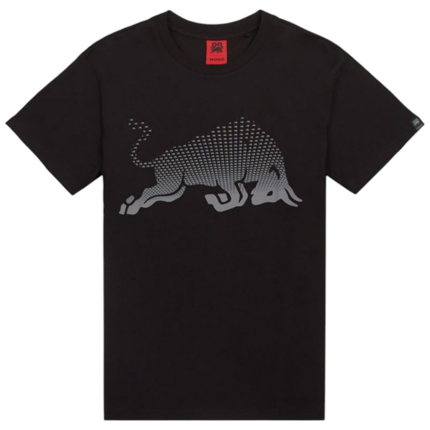 HUGO X RB COTTON-JERSEY T-SHIRT WITH DEGRADÉ BULL GRAPHIC