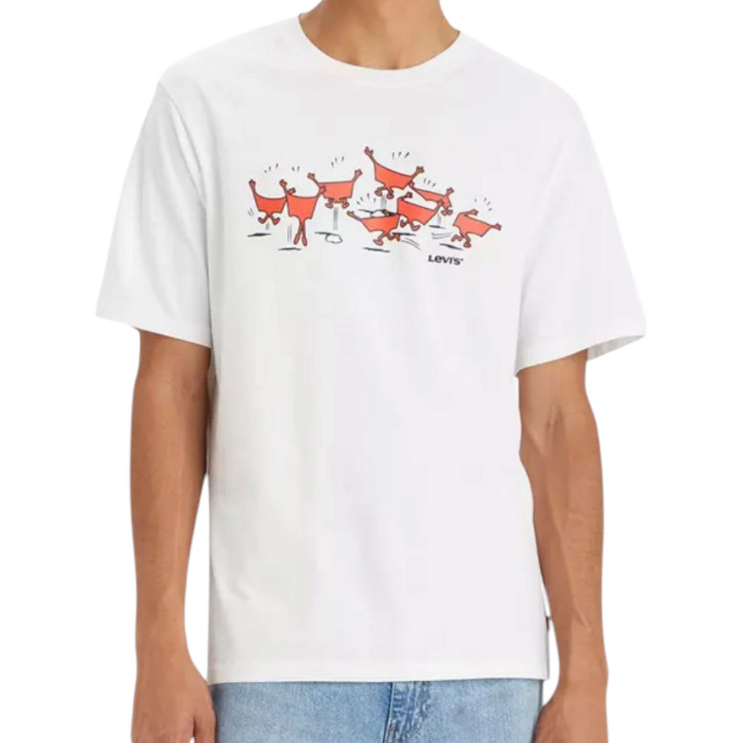 LEVI'S® White Relaxed Fit Printed