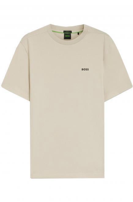 BOSS Stretch-cotton T-shirt with logo detail