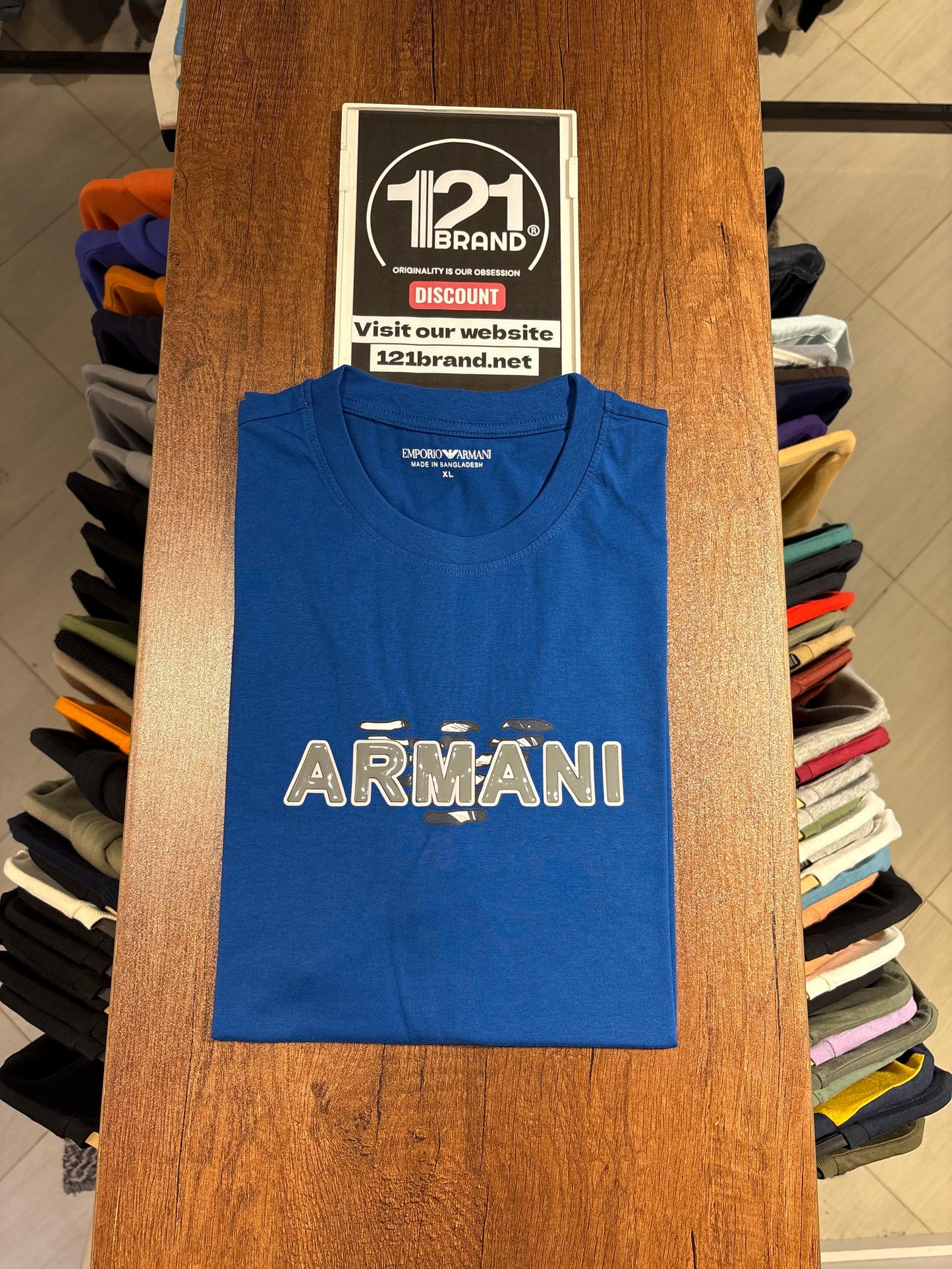 Emporio Armani short sleeve central logo t-shirt