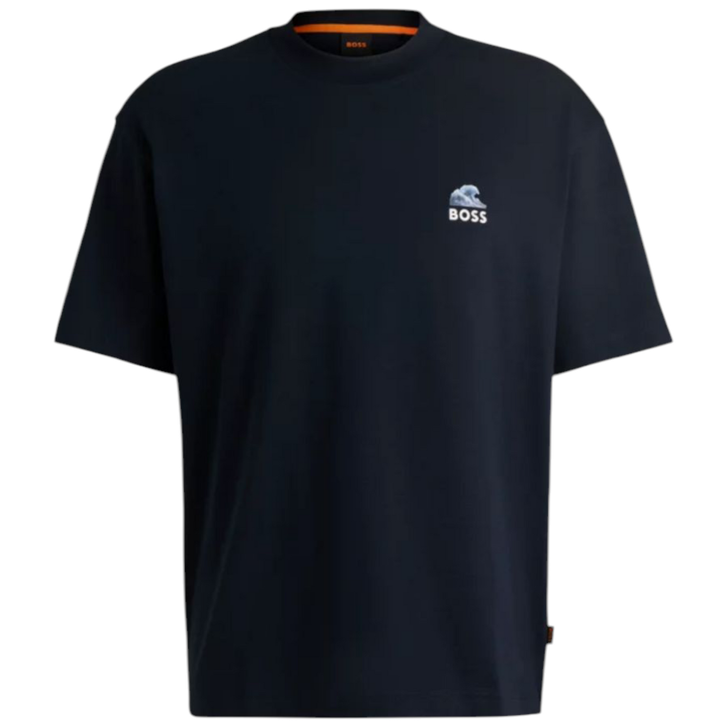SLUB-COTTON T-SHIRT WITH REAR GRAPHIC PRINT