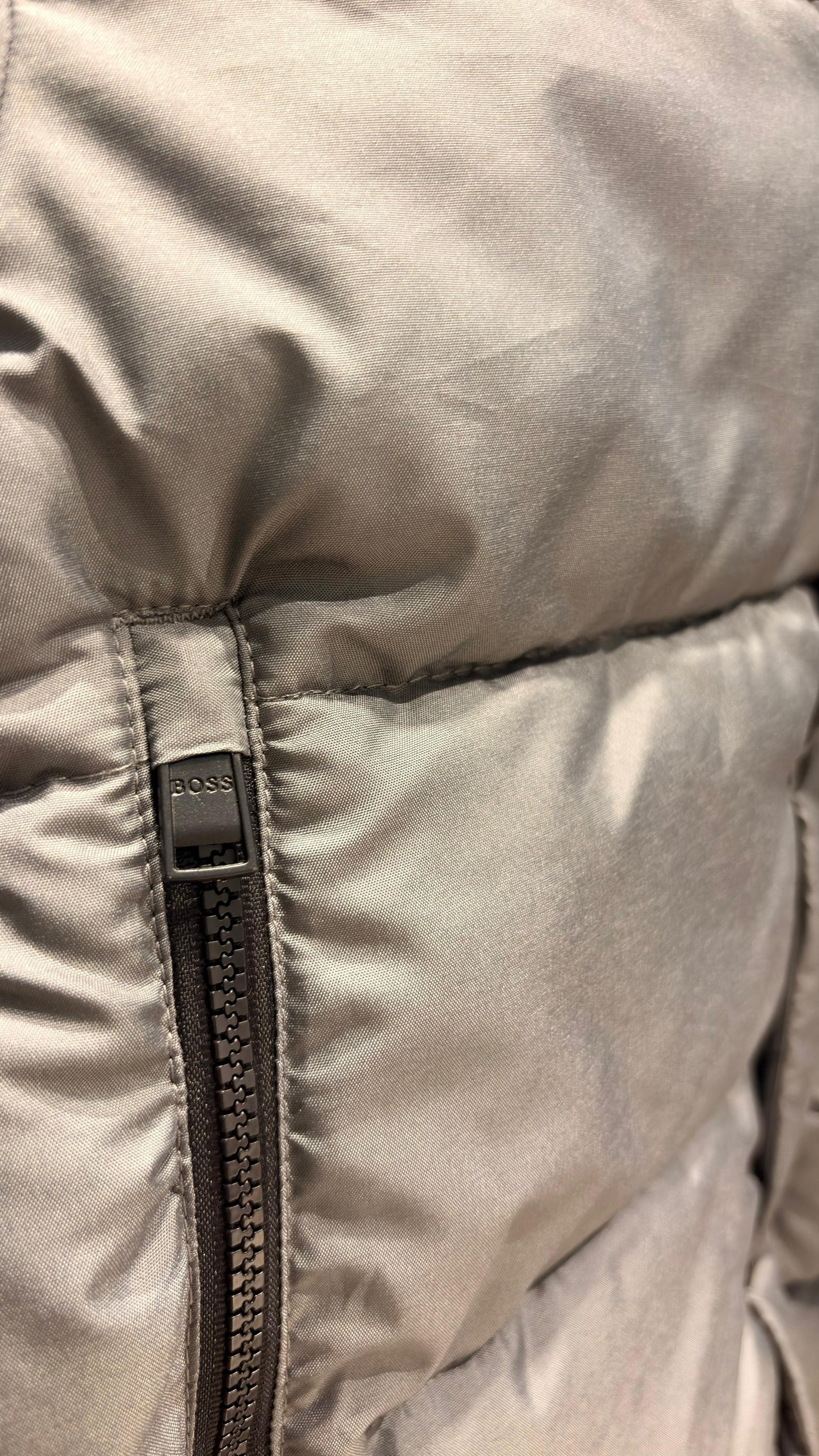 BOSS Water Repellent Hooded Puffer Jacket Men's Logo Patch