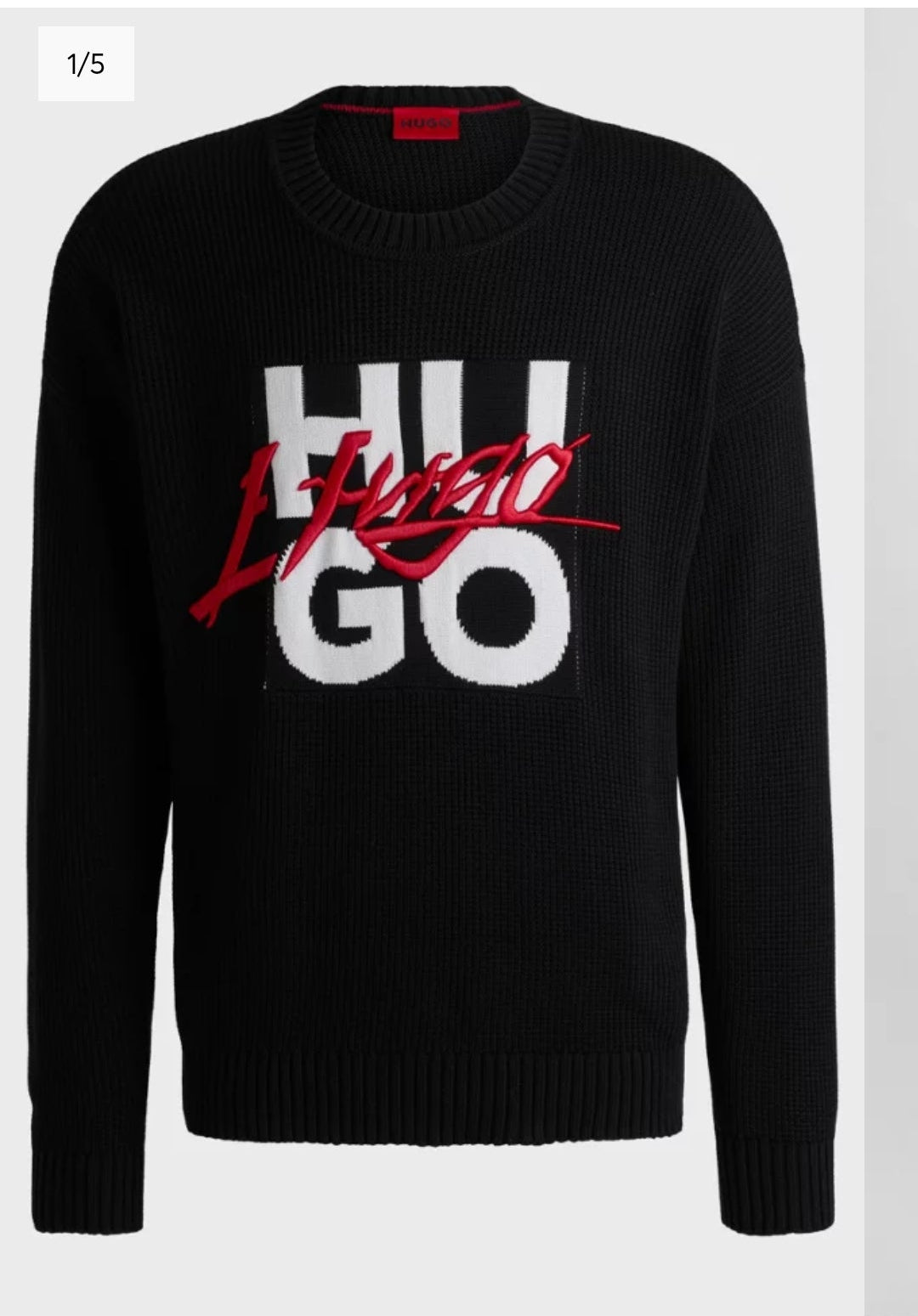 HUGO BOSS relaxed-fit sweater with double logo