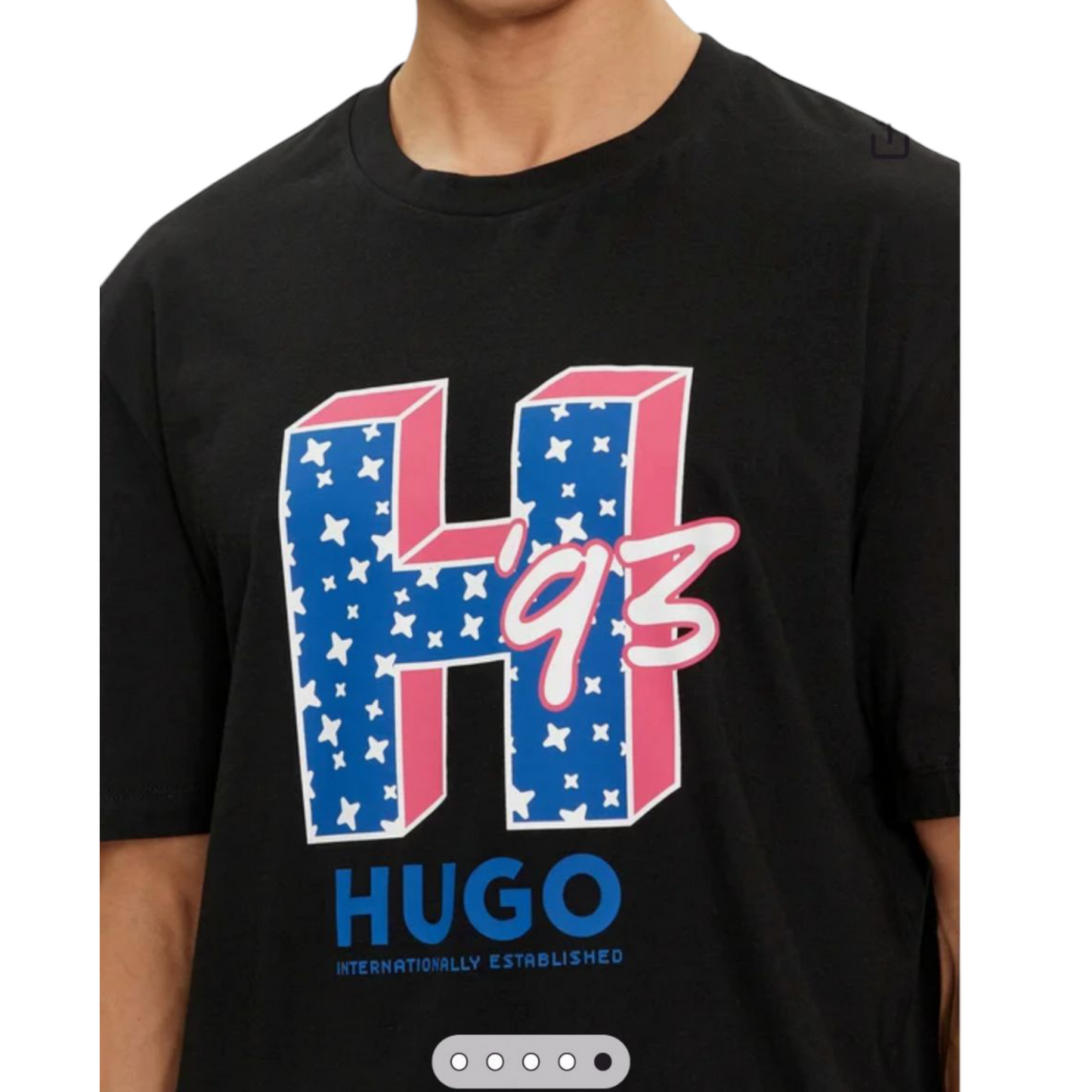 HUGO COTTON-JERSEY REGULAR-FIT T-SHIRT WITH LOGO ARTWORK