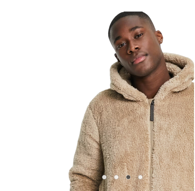 Hollister Cozy Sherpa Logo Hood Jacket in Brown