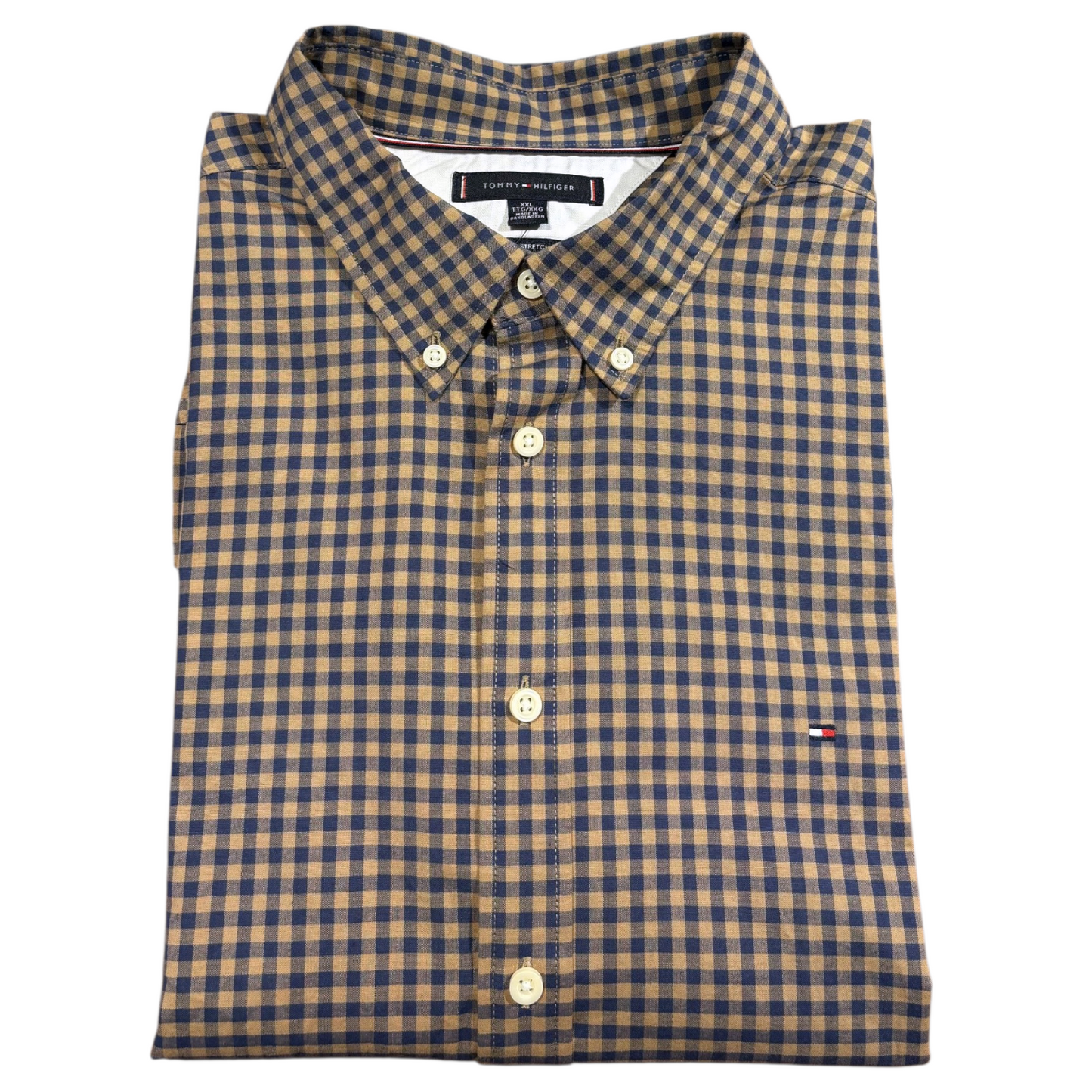 Tommy Hilfiger men's gingham check button-down shirt