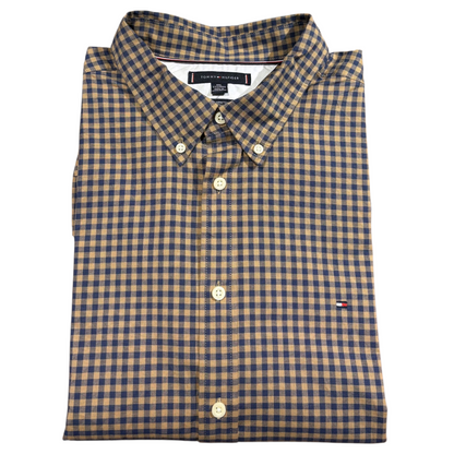 Tommy Hilfiger men's gingham check button-down shirt
