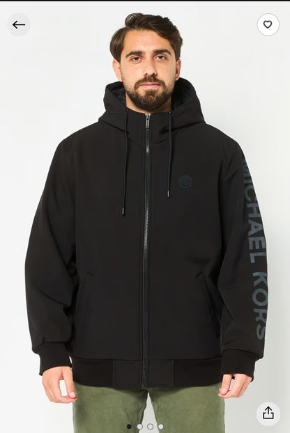 Michael Kors
Men Brand Logo Hooded Parka Jacket, Black