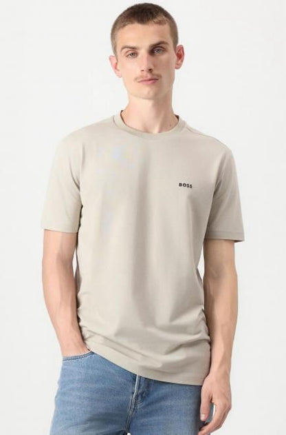 BOSS Stretch-cotton T-shirt with logo detail