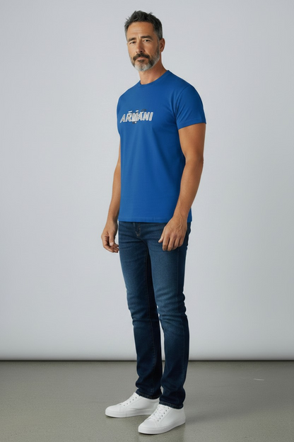 Emporio Armani short sleeve central logo t-shirt