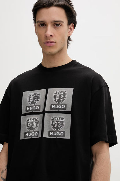 HUGO
Cotton-jersey T-shirt with biker-inspired artwork
