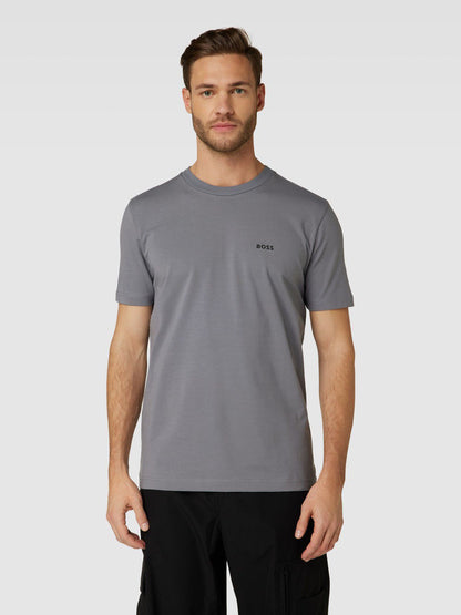BOSS Stretch-cotton T-shirt with logo detail