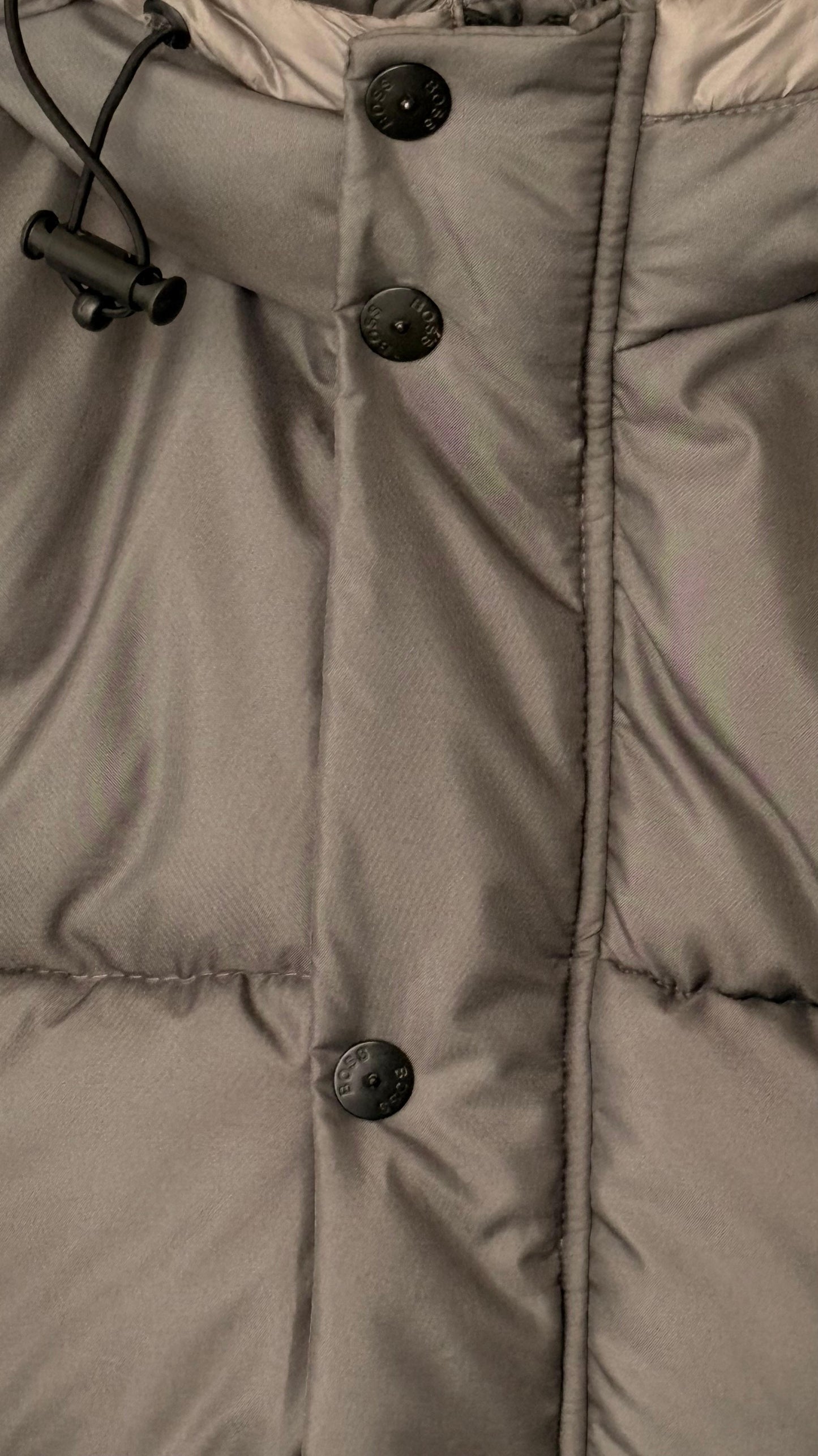 BOSS Water Repellent Hooded Puffer Jacket Men's Logo Patch