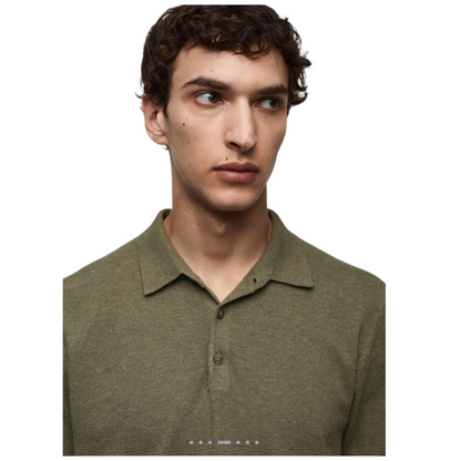 MANGO Structured fine-knit polo shirt