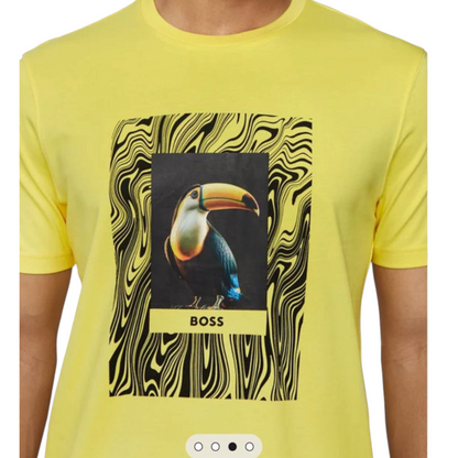 BOSS TUCAN - Print T-shirt - bright yellow