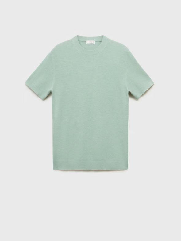 MANGO Knit cotton T-shirt