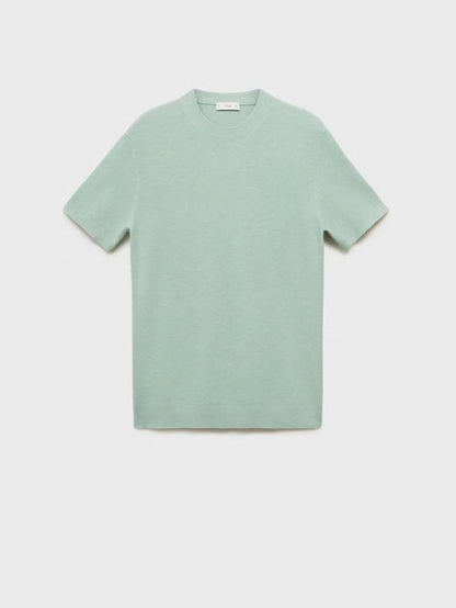 MANGO Knit cotton T-shirt