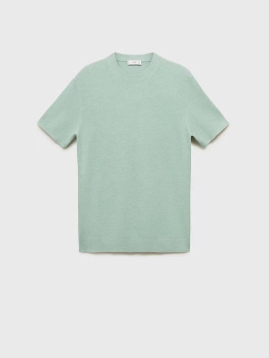 MANGO Knit cotton T-shirt
