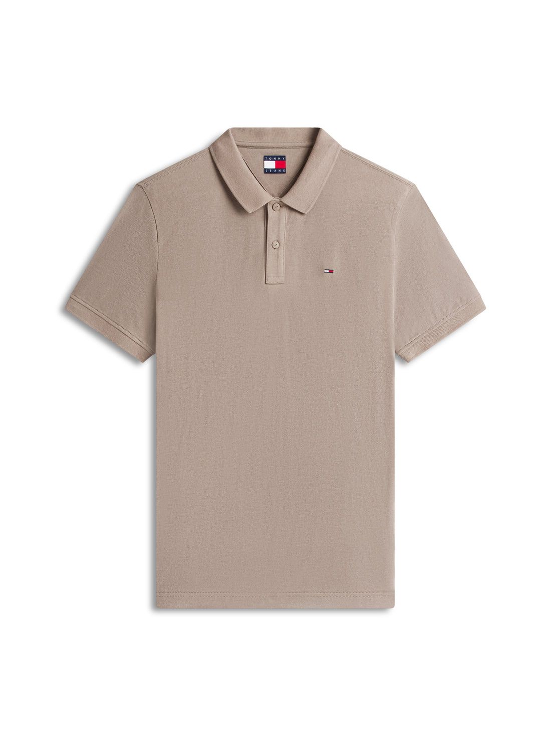 Tommy Jeans Mens Tommy Flag Slim Fit Pique Polo Shirt - Ivy Mink