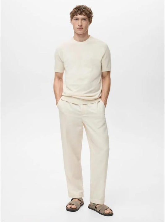 MANGO Knit cotton T-shirt