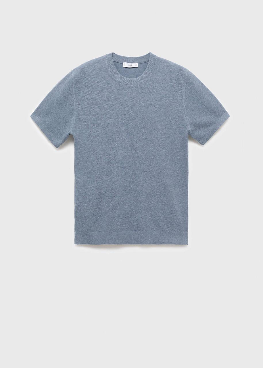 MANGO Knit cotton T-shirt