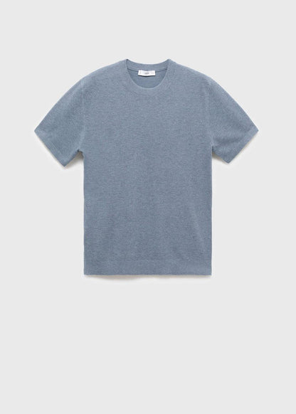 MANGO Knit cotton T-shirt