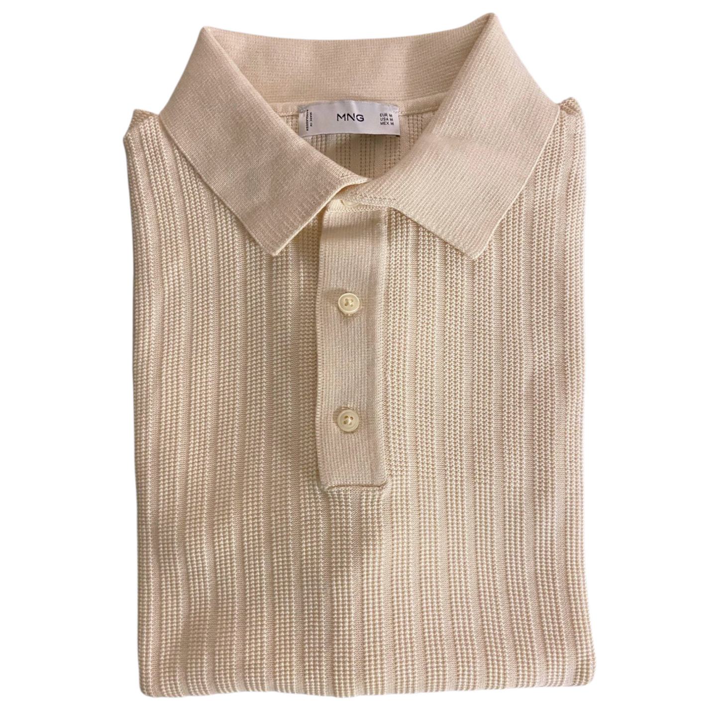MANGO Structured fine-knit polo shirt