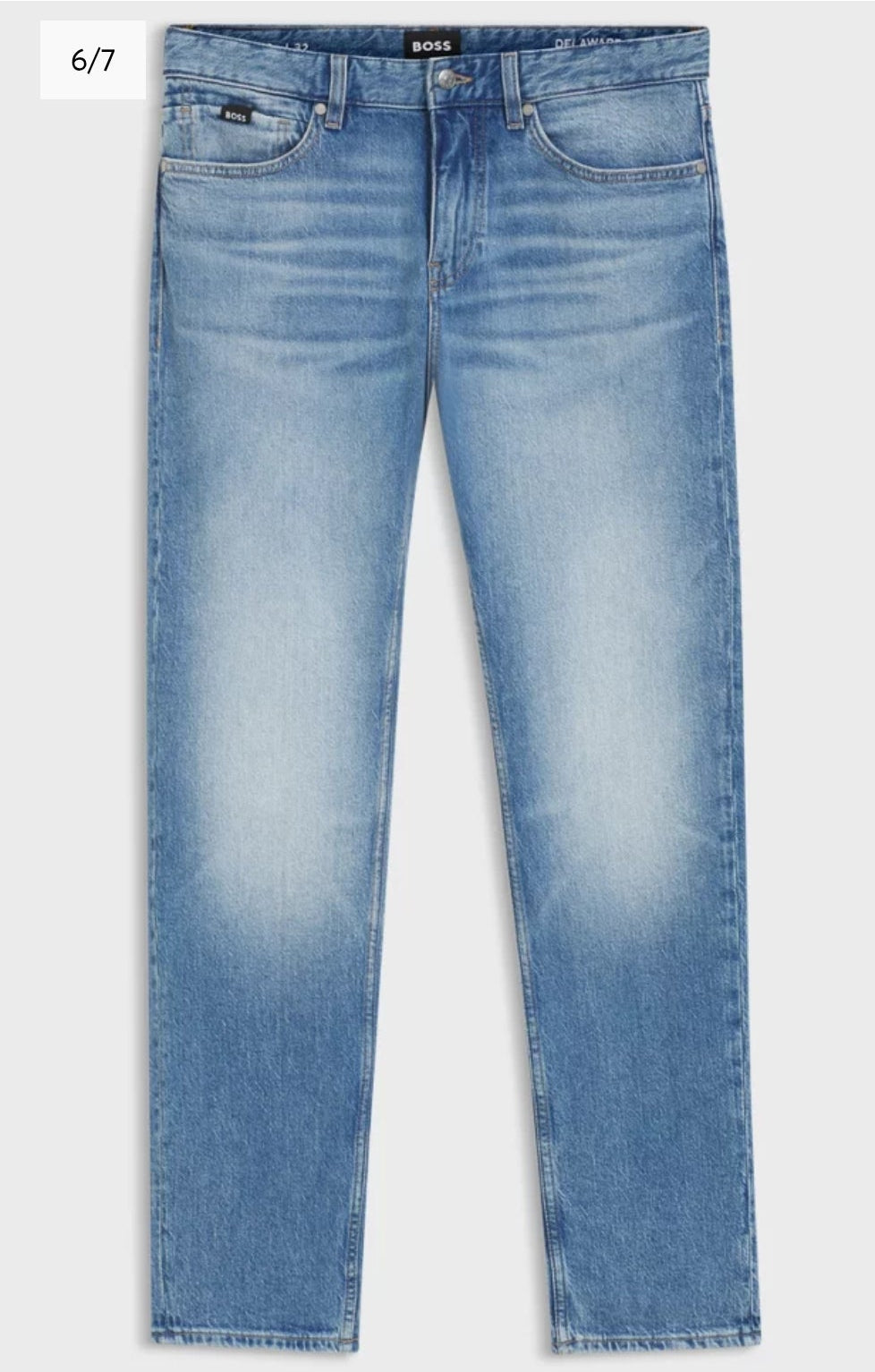 BOSS Delaware slim-fit jeans in blue comfort-stretch denim
