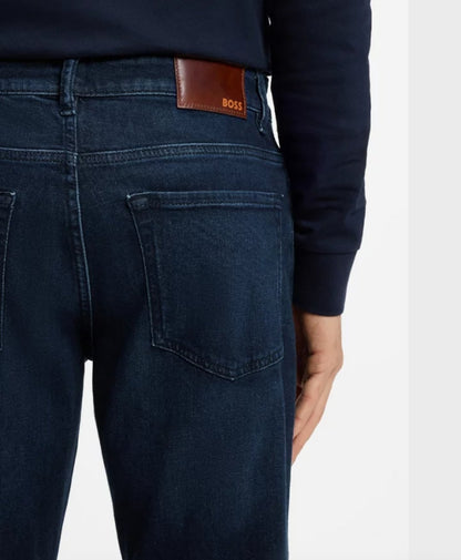 BOSS Maine regular-fit jeans in blue comfort-stretch denim