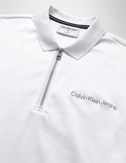 Calvin Klein White Cotton Regular
Fit Polo T-Shirt
