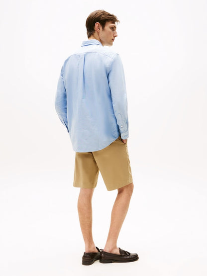 Tommy Hilfiger Blue Solid Heritage Oxford Shirt