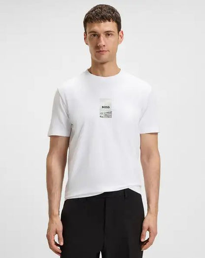 BOSS GREEN 

Relaxed-fit T-shirt in stretch cotton with photo print