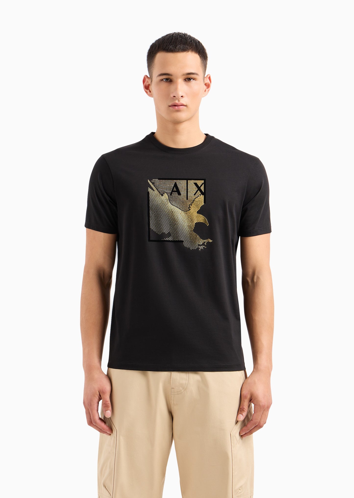 Armani Exchange short sleeve central logo t-shirt