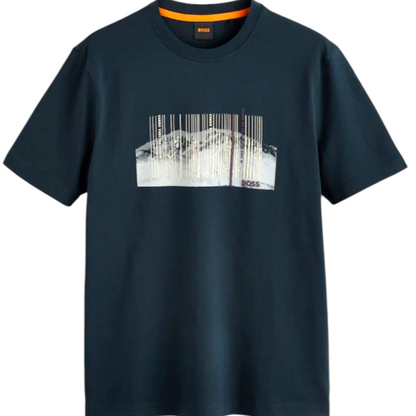 BLUE BOSS ORANGE GRAPHIC T-SHIRTS