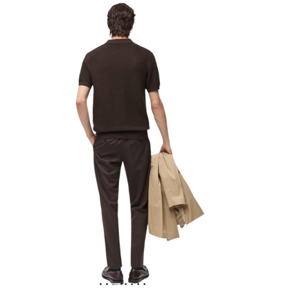 MANGO Structured fine-knit polo shirt