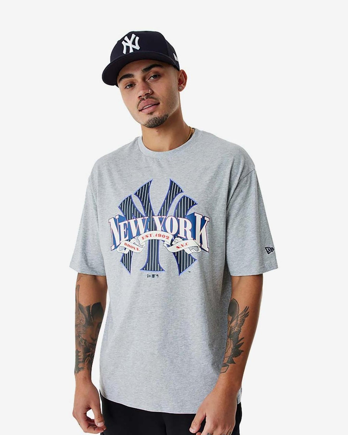 New Era
New Era League MLB Arch Graphic New York Yankees Short Sleeve T-Shirt Light Grey Blue