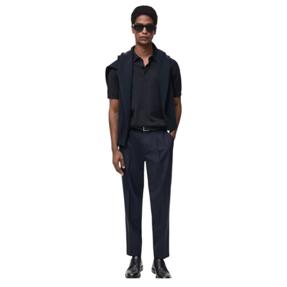 MANGO Structured fine-knit polo shirt