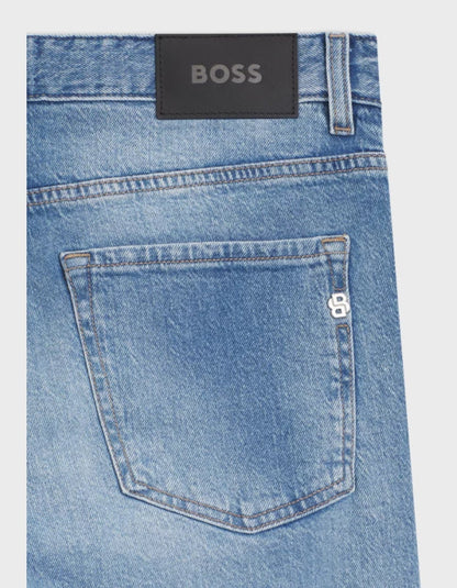 BOSS Delaware slim-fit jeans in blue comfort-stretch denim