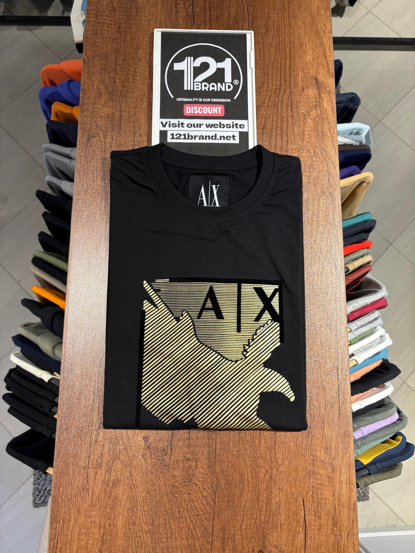 Armani Exchange short sleeve central logo t-shirt