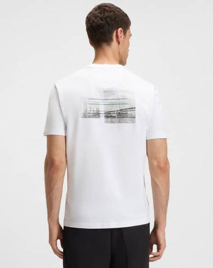 BOSS GREEN 

Relaxed-fit T-shirt in stretch cotton with photo print
