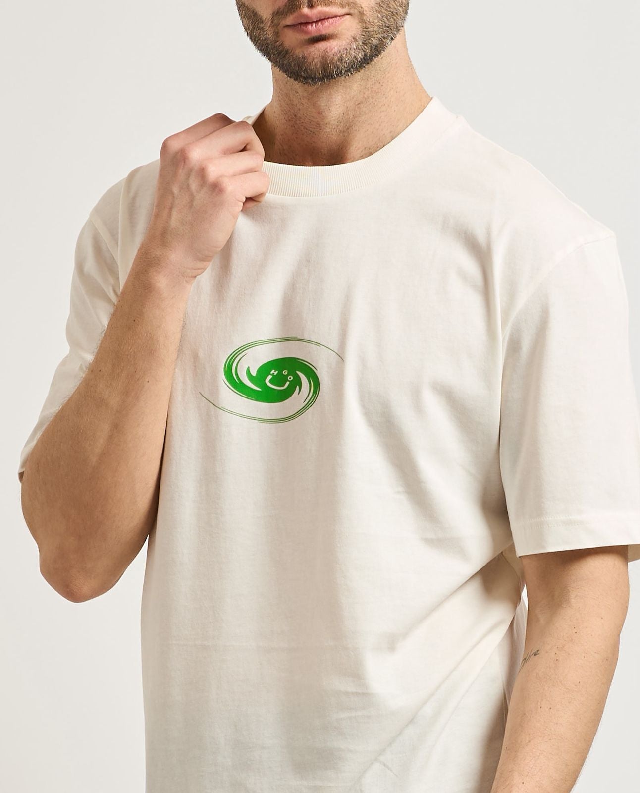 HUGO White Nunarix Graphic Logo T-Shirt