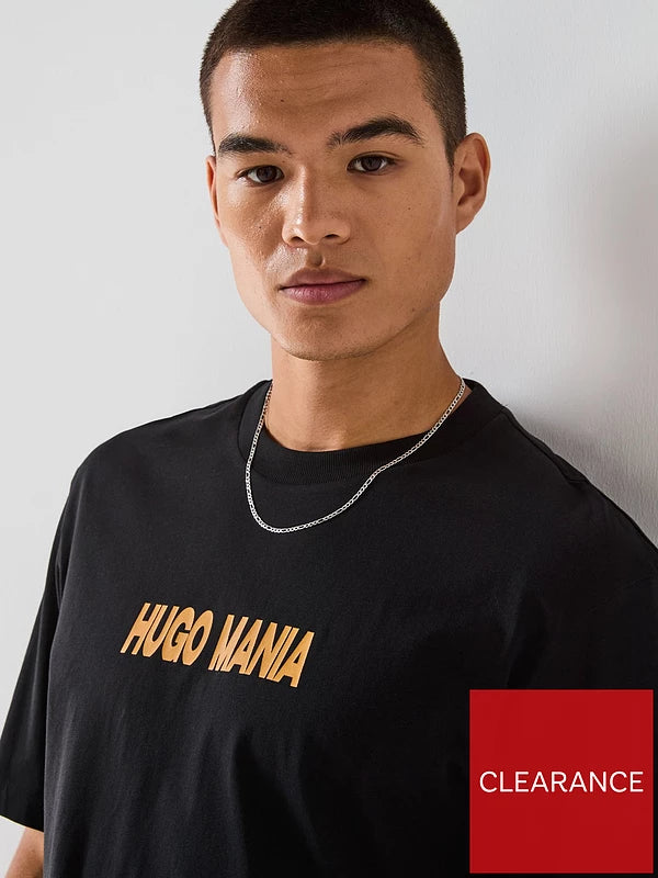 HUGO
Blue Nedix Relaxed Fit Blue Mania T-shirt - Black