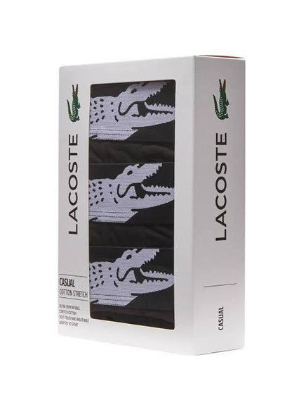 Men's Lacoste Crocodile Print Trunk Three-pack
