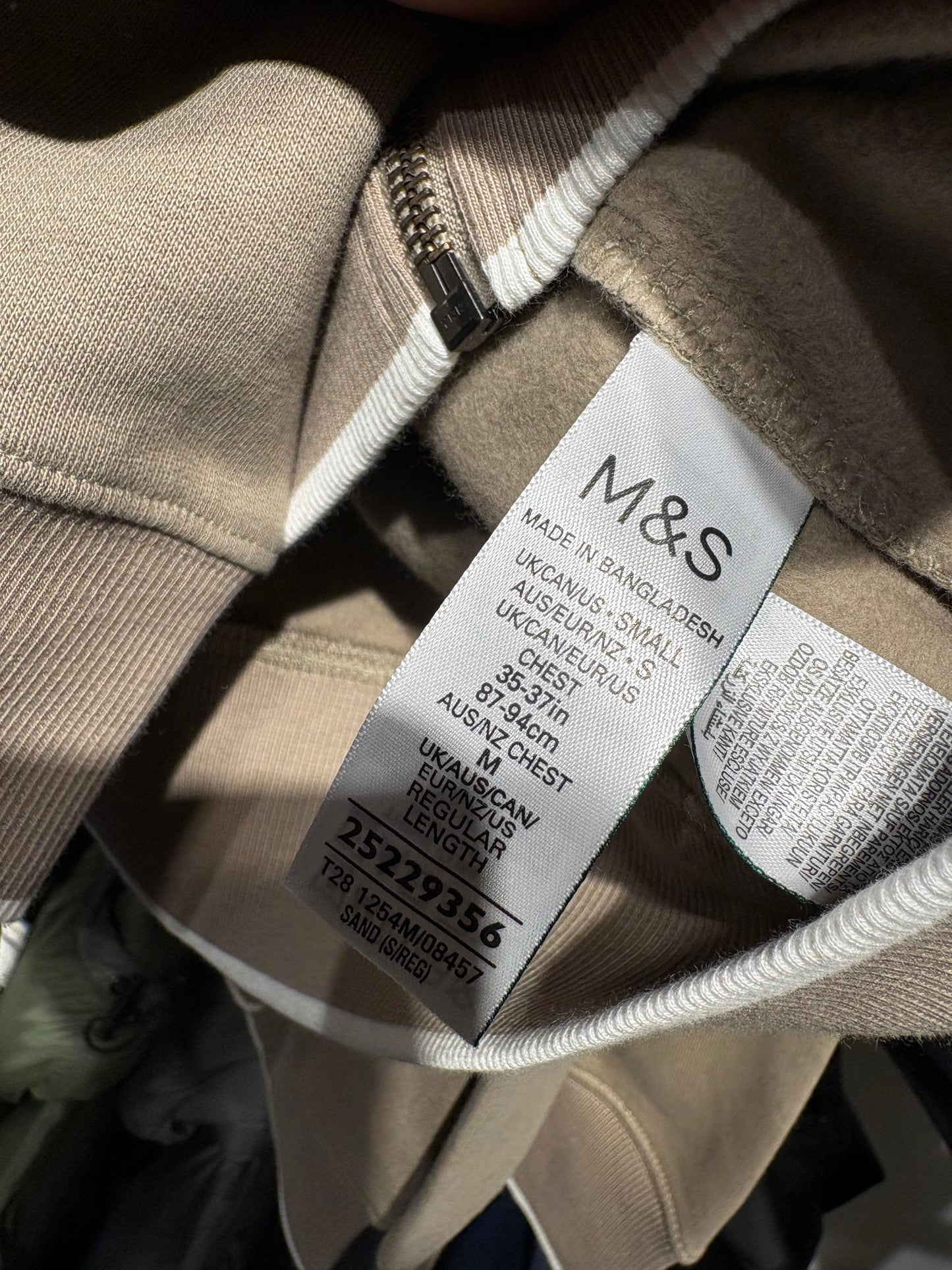 Marks & Spencer Cotton Rich Zip Up Funnel Neck Jacket